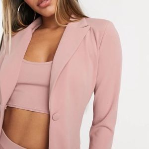 ASOS - Blush Jersey Single Breasted Suit Blazer